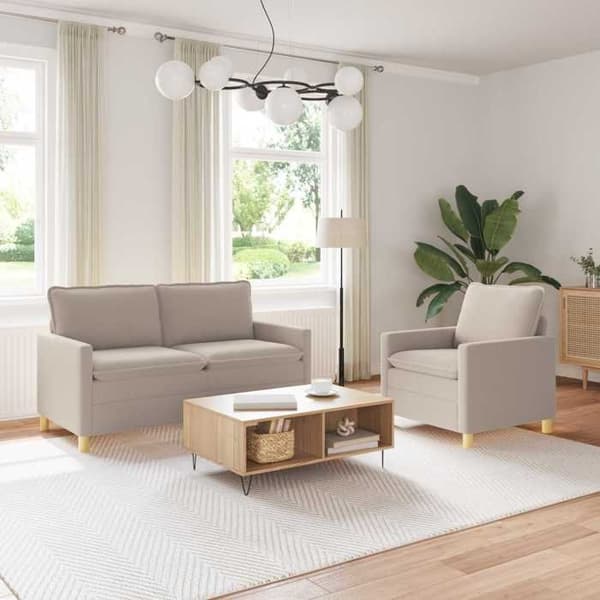 Maison Exclusive - 2 kpl vaaleanharmaita sohvia Ljusgrått