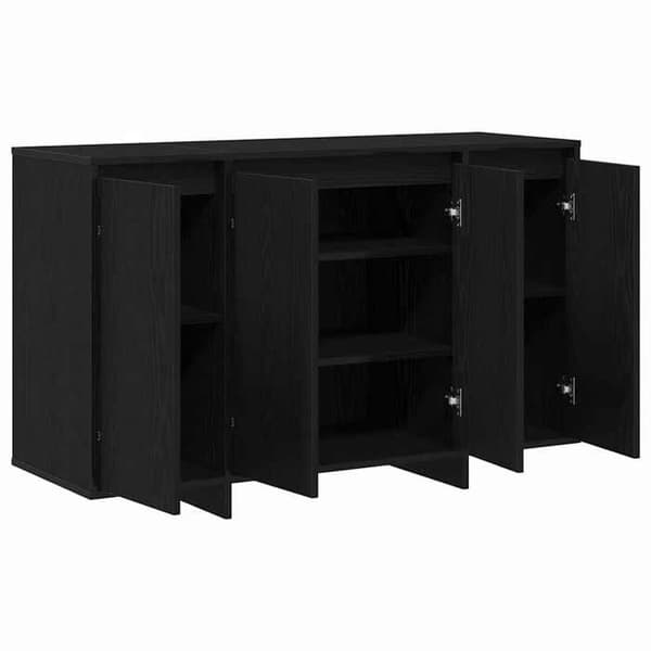 Maison Exclusive - Buffet Sort egetræ 120 x 41 x 75 cm Ingeniørtræ