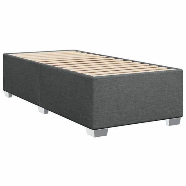 Sengestel med madras - EKSKLUSIV HUS - Boxspring 90x190 - Mørkegrå stof - Justerbar hovedgærde - LED USB Mörkgrå