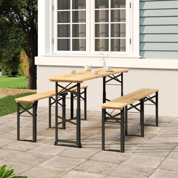 Maison Exclusive - Fällbart öltabell 170x50x75/105 cm av massivt granträ