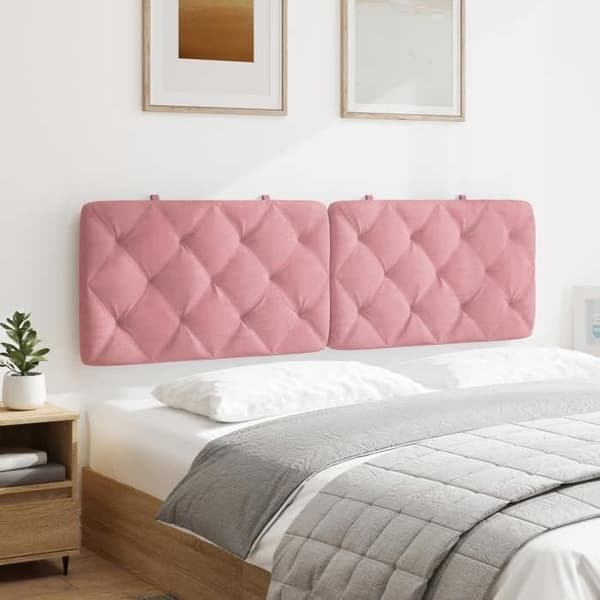 Maison Exclusive - Rosa sänggavelkudde 160 cm sammet rosa