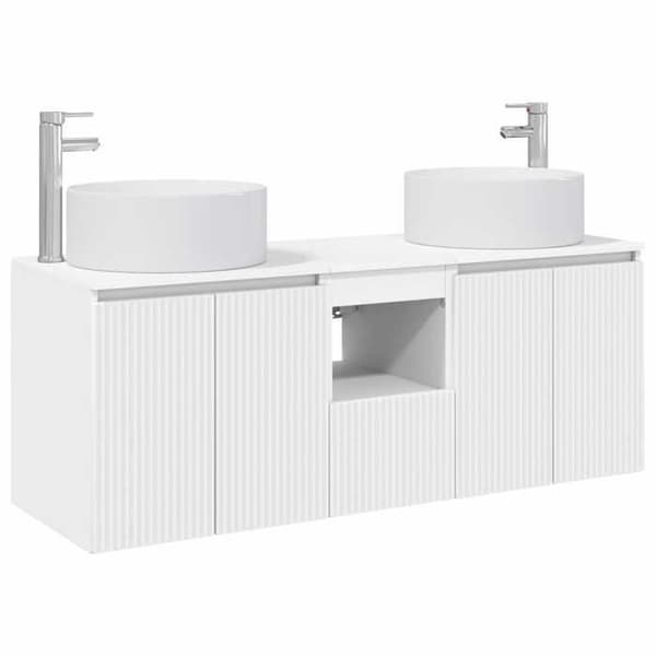 Maison Exclusive - 3-delars badrumsskåpset Vit