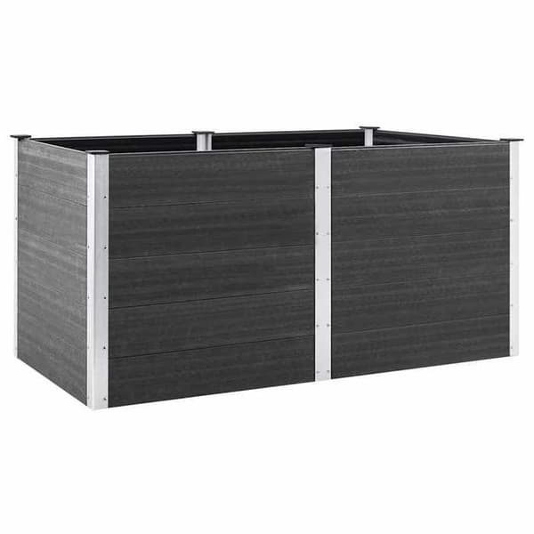 Maison Exclusive - Hævet havebed 200x100x91 cm WPC Grå
