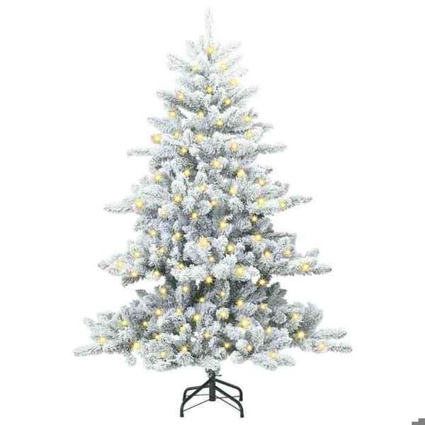 Maison Exclusive - Kunstig Juletræ med Ledninger Hvid 150 cm