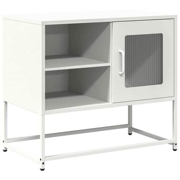 Maison Exclusive - Hvid TV-møbel 68x39x60,5 cm stål Vit