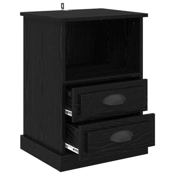 Maison Exclusive - Natbord 2 stk Sort eg 36 x 43 x 60 cm