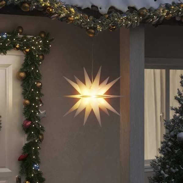 Maison Exclusive - Julbelysning med LED 3 st vikbar vit 57 cm Vit