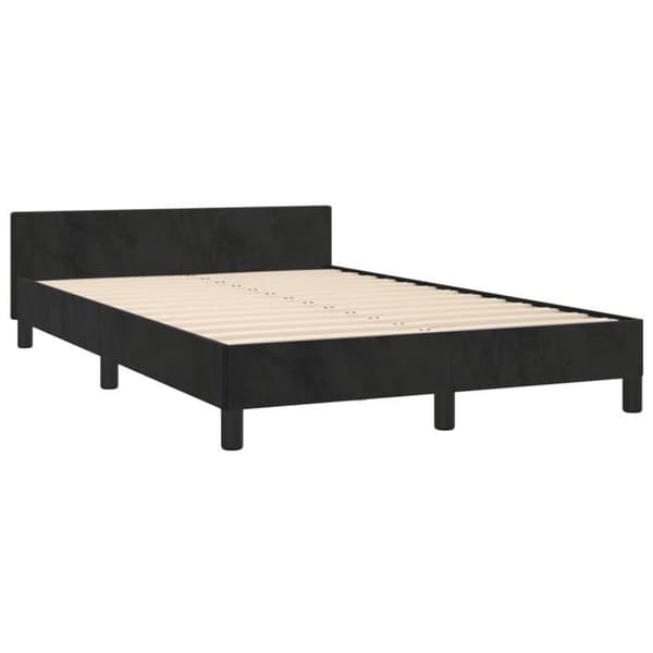 Maison Exclusive - Musta sänkykehys ilman patjaa 120x190 cm sametti