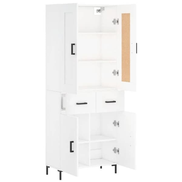 Maison Exclusive - Buffé hög Vit 69,5x34x180 cm Ingenjörsträ Vit