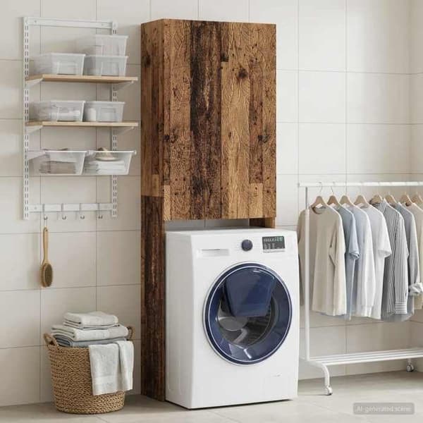Maison Exclusive - Toilettskabe DELFT Antik træ 66 x 25,5 x 190 cm