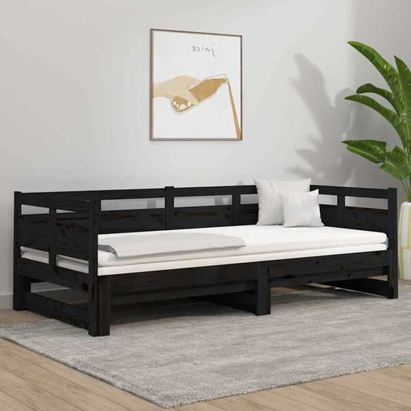 Maison Exclusive - Sovesofa uden madras sort 2x(90x190) cm