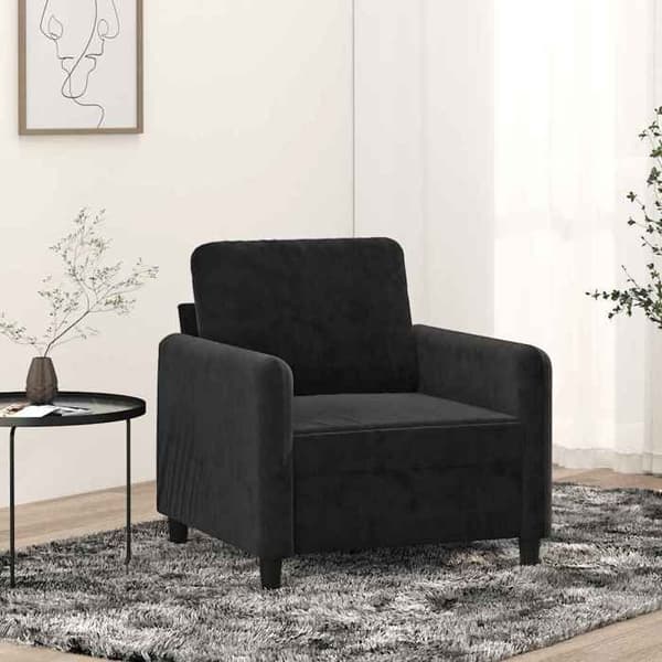Maison Exclusive - Svart Fåtölj 60 cm Sammet Svart