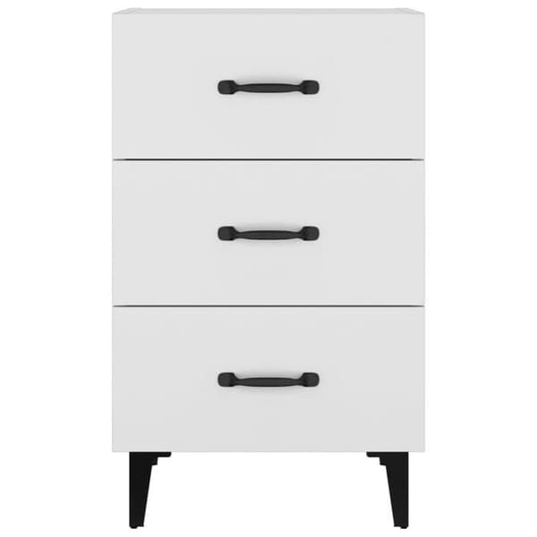 Maison Exclusive - Sängbord vit 40x40x66 cm ingenjörsträ Vit