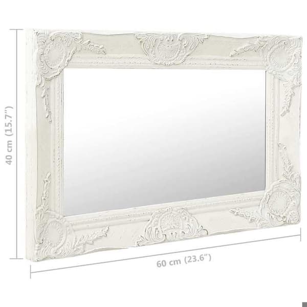 Maison Exclusive - Barok stil vægspejl 60x40 cm Hvid Vit
