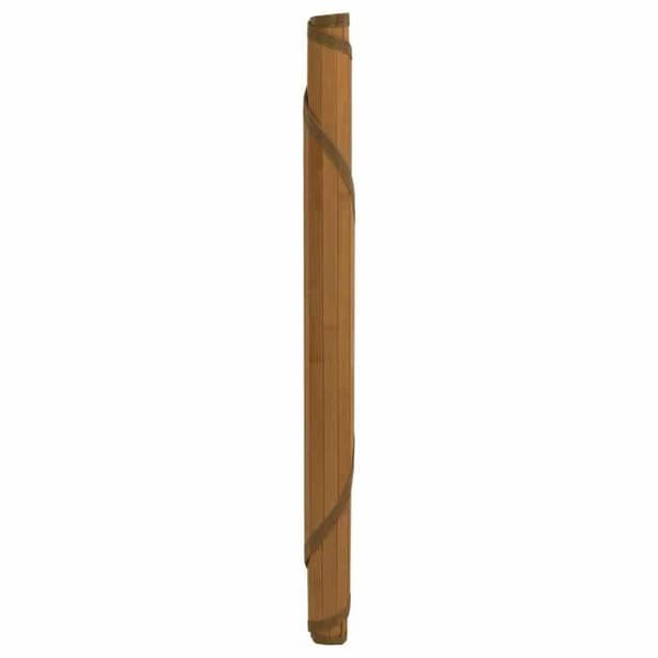 Tæppe - EKSKLUSIV HUS - Rund 100 cm - Bambus & PP - Brun - Skridsikker brun