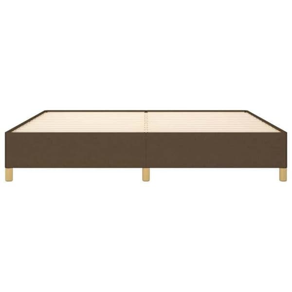 Maison Exclusive - Sängram utan madrass mörkbrun 200x200 cm tyg