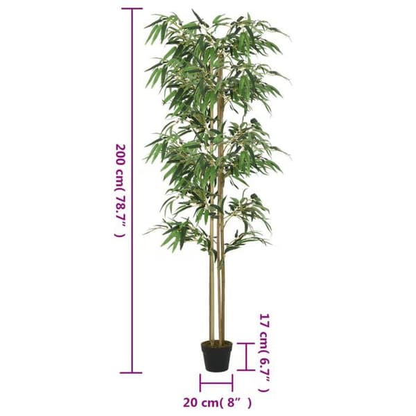 Maison Exclusive - Konstgjord bambu 1520 blad 200 cm grön