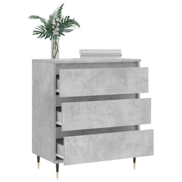 Maison Exclusive - Buffé Grå betong 60x35x70 cm Ingenjörsträ