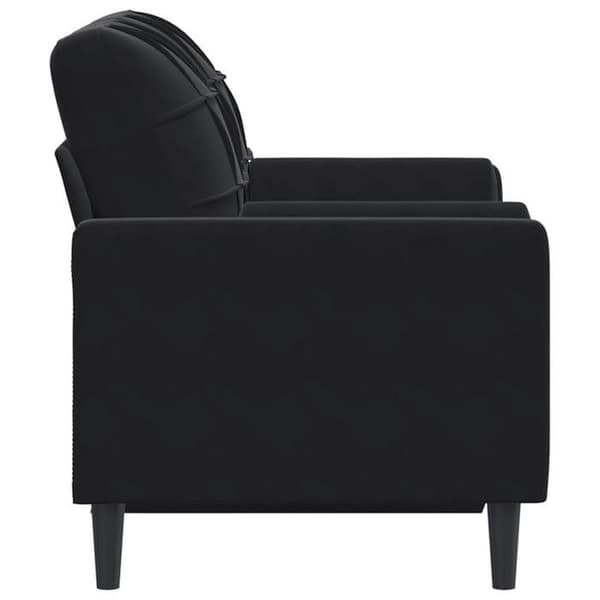 Maison Exclusive - Soffa 2 platser med svarta dekorativa kuddar 120 cm sammet