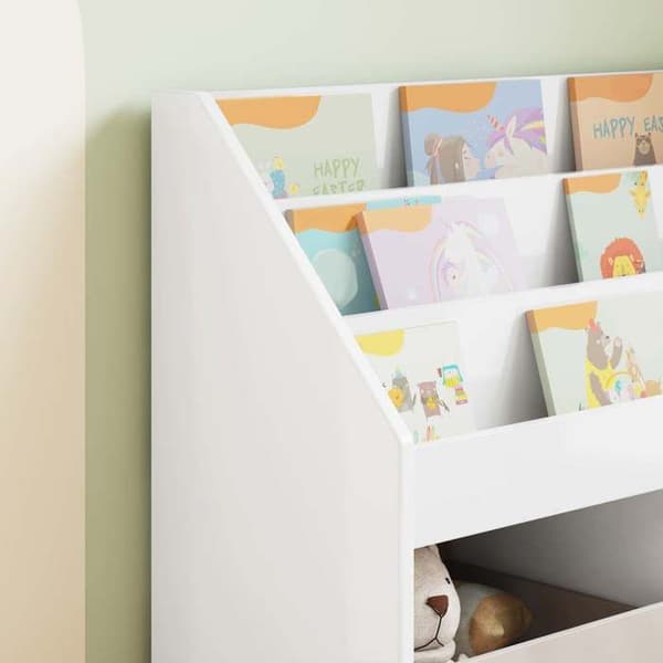 Maison Exclusive - Børnebibliotek Hvid glans 72,5 x 29,5 x 69 cm