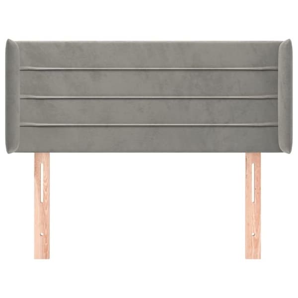 Maison Exclusive - Pääty, jossa korvat, Vaaleanharmaa 103x16x78/88 cm Sametti ljusgrått