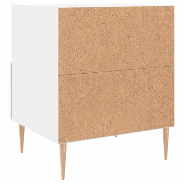 Maison Exclusive - Hvid natbord 40x35x47,5 cm ingeniørtræ Vit