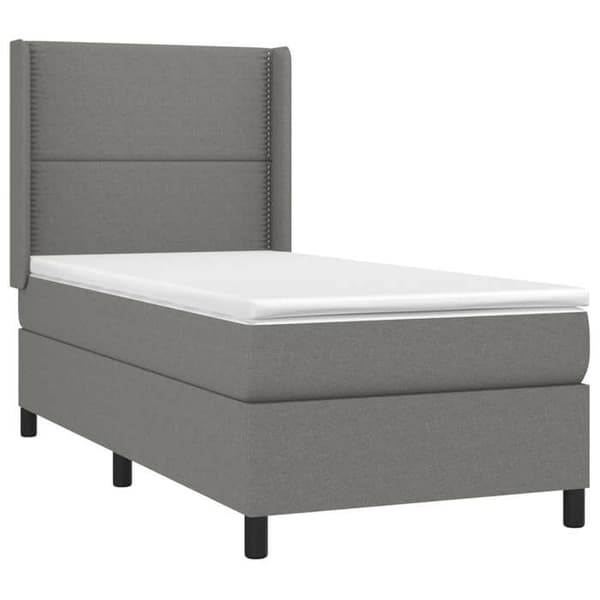 Maison Exclusive - Sängyn sälepohja LED Harmaa 90x190cm Kangas