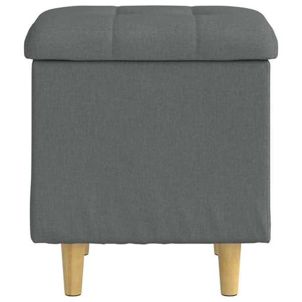 Maison Exclusive - Ottoman med förvaring Mörkgrå 40 x 40 x 45 cm tyg