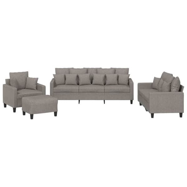 Maison Exclusive - Sæt af 4 sofaer med taupe stofpuder