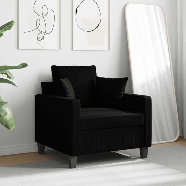 Maison Exclusive - Musta nojatuoli 60 cm kangasta