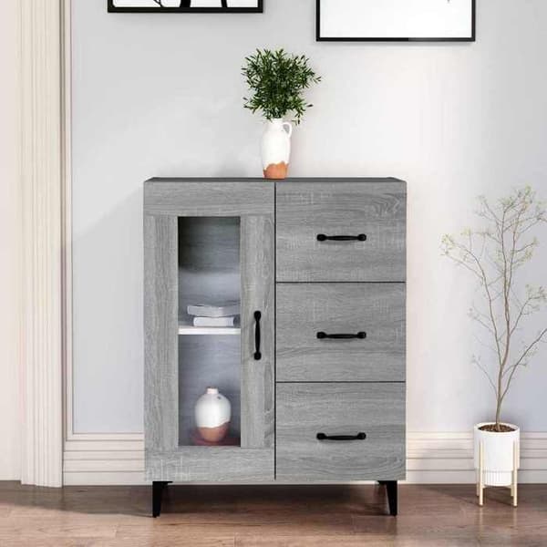 Maison Exclusive - Buffet Sonoma grå 69,5x34x90 cm ingeniørtræ