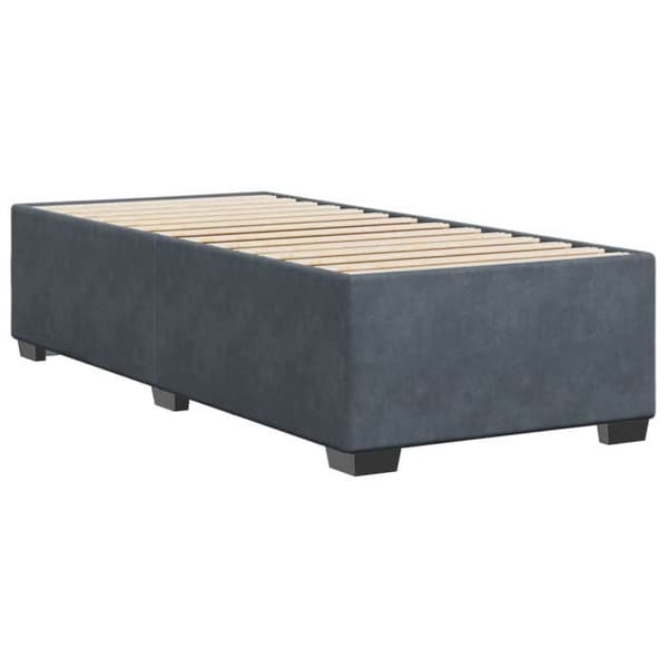 Maison Exclusive - Sängram utan madrass mörkgrå 80x200 cm sammet