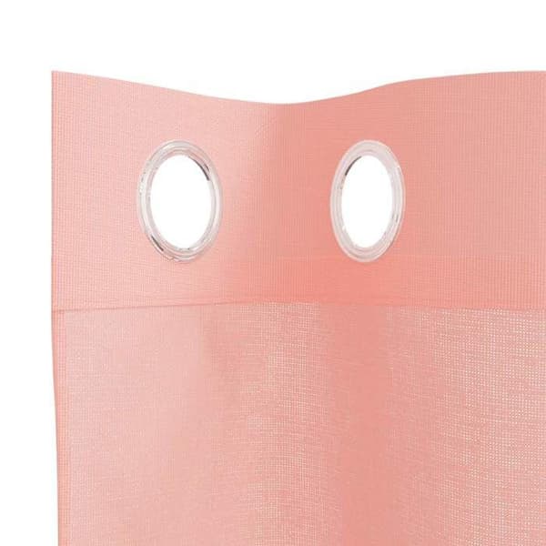 Verho - MAISON EXCLUSIVE - 140x140 cm (2 kpl) - Vaaleanpunainen - Polyesteri - Renkaat rosa