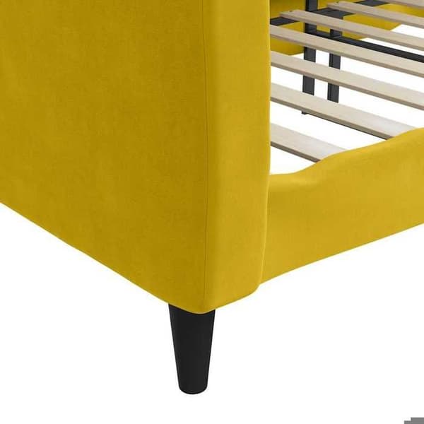 Maison Exclusive - Sängsoffa utan madrass gul 100x200 cm sammet Gul