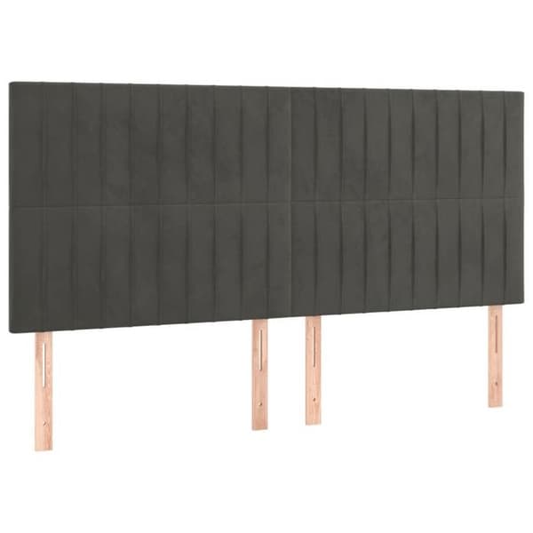 Maison Exclusive - Sänkylaatikko ja harmaa samettimatrassi 200x200cm