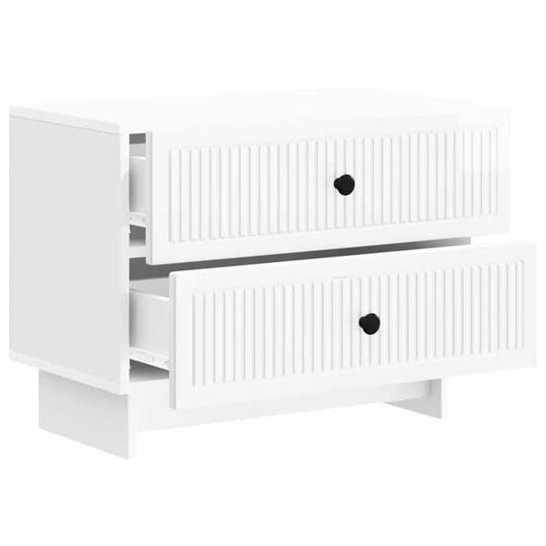 Maison Exclusive - Sängbord Vit glansig 62 x 34,5 x 47,5 cm