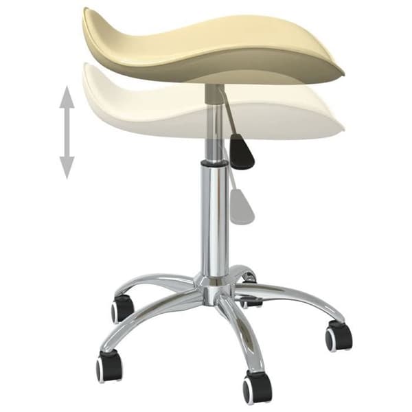 Maison Exclusive - Kontorsstol Creme Konstläder