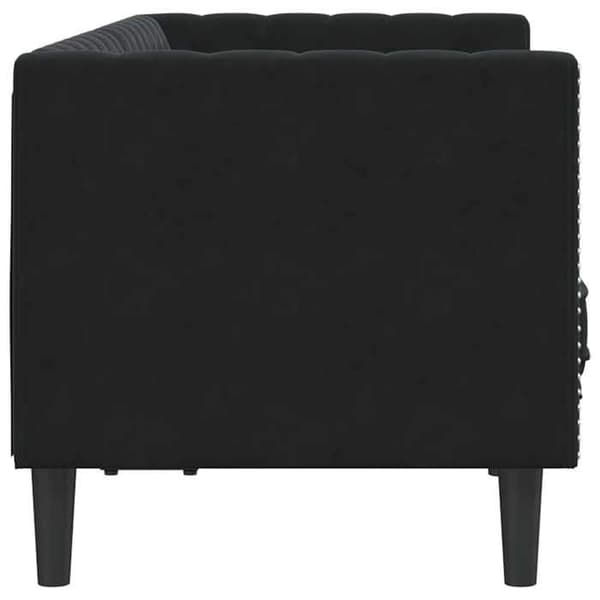 Maison Exclusive - Chesterfield sofa med puder til 2 personer i sort velour