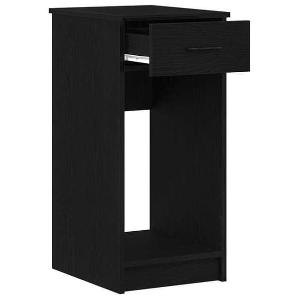 Computer tårnstøtte - EKSKLUSIV HUS - 35x45x77 cm - Sort - 1 skuffe - Ingeniørtræ