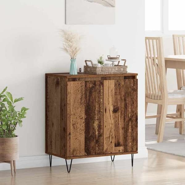 Buffet bas - EKSKLUSIVT HUS - 60 x 35 x 70 cm - Ingeniørtræ - Jernben - Moderne stil