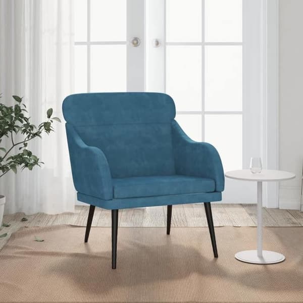 Maison Exclusive - Blå Stol 63x76x80 cm Velour