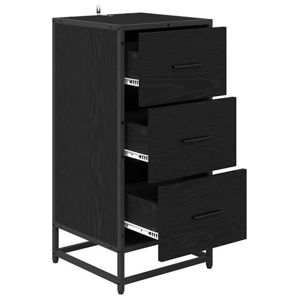 Maison Exclusive - Buffet Sort Eg 35,5 x 35 x 76 cm svart ek