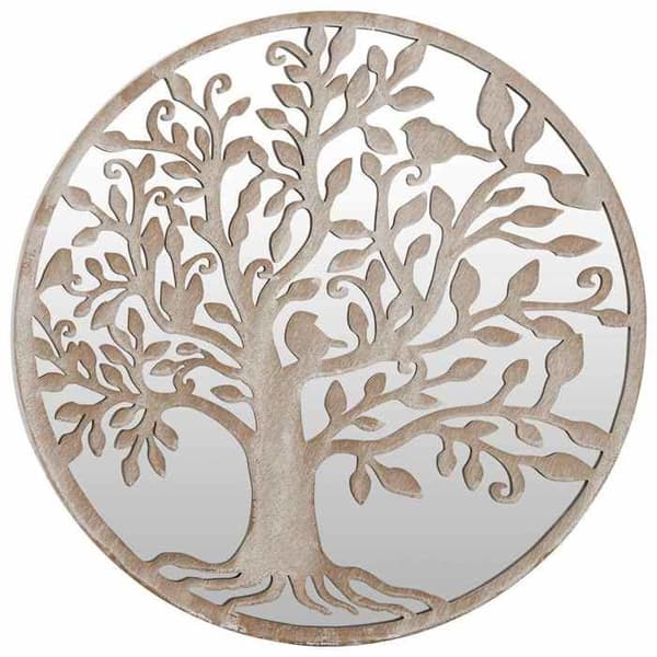 Maison Exclusive - Trädgårdspegel Sand 40x2,5cm Rund Järn för utomhusbruk Sand