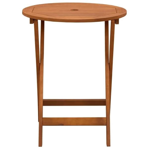 Maison Exclusive - Sammenklappeligt havebord Ø60x75 cm i solid eucalyptus træ