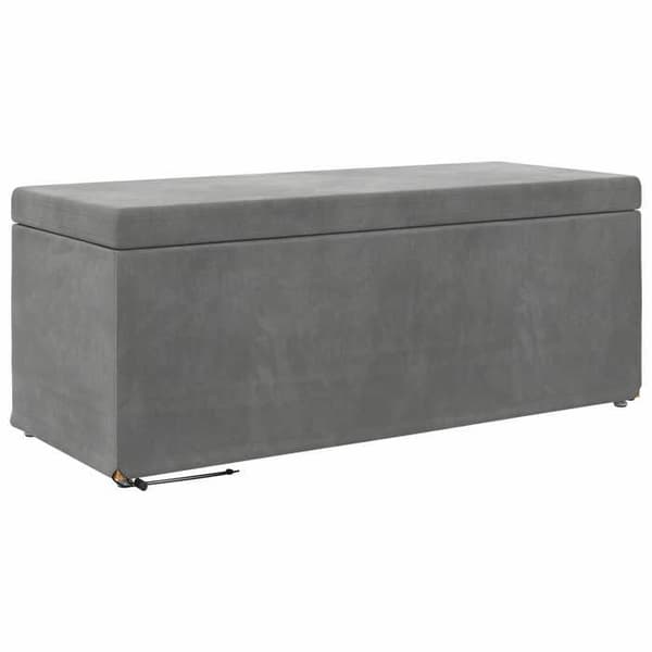 Taburetti - MAISON EXCLUSIVE - 101 x 41 x 40 cm - Sametti - Komposiittipuu - Tummanharmaa Mörkgrå