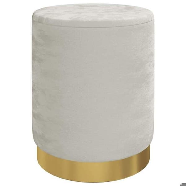Maison Exclusive - Rund förvaringspall Ljusgrå Sammet 31 x 37 cm Ljusgrått