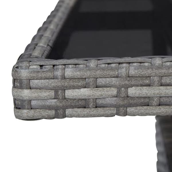 Maison Exclusive - Trädgårdsset 5 delar Grå flätad resin och glas