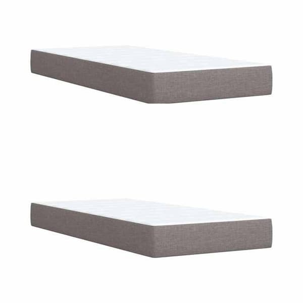 Maison Exclusive - Boxspring seng med madras Taupe 200 x 200 cm Stof