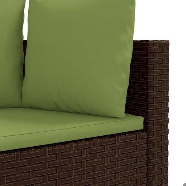 Maison Exclusive - Trädgårdsmöbler med kuddar 3 delar brun flätad resin