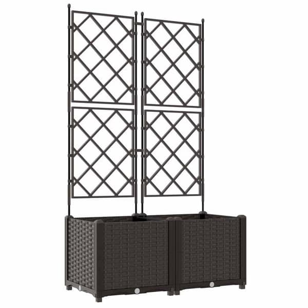 Maison Exclusive - Trädgårdskrukor 2 st Brun 80 x 40 x 143 cm PP
